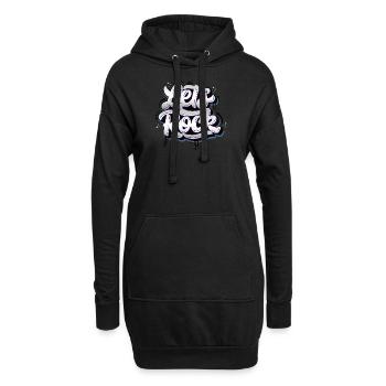Let's Rock - Hoodie-Kleid - Schwarz - Vorne