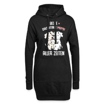 Beste Dalmatinermama - Hoodie-Kleid - Schwarz - Vorne