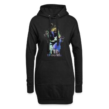 pele,fußballer,rip,brazilianer, graffiti - Hoodie-Kleid - Schwarz - Vorne