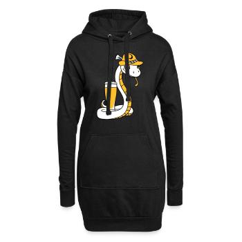 bier bayern alkohol saufen party feier - Hoodie-Kleid - Schwarz - Vorne