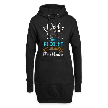 Reichtum Geldbörse Geschenk Gesundheit - Hoodie-Kleid - Schwarz - Vorne