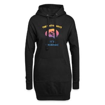 Motocross Motorrad Biker Motorsport - Incurable - Hoodie-Kleid - Schwarz - Vorne