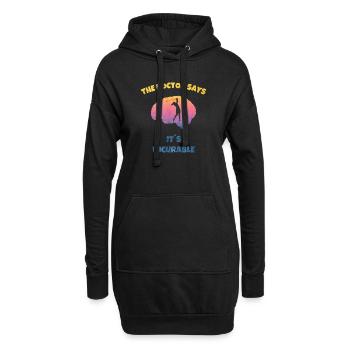 The Dotor Says - Incurable Golf Golfer Golferin - Hoodie-Kleid - Schwarz - Vorne