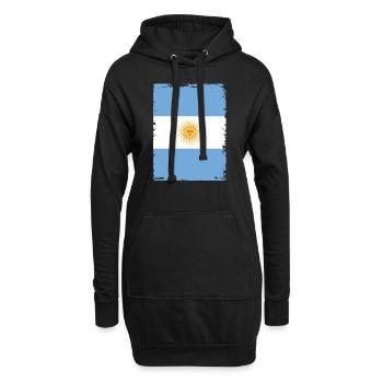 Drapeau de l’Argentine Amérique du Sud Drapeau de l’Argentine - Sweat-shirt à capuche long Femme - noir - Devant