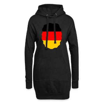 Deutschland Flagge Deutsche Fahne Used Look Heimat - Hoodie-Kleid - Schwarz - Vorne