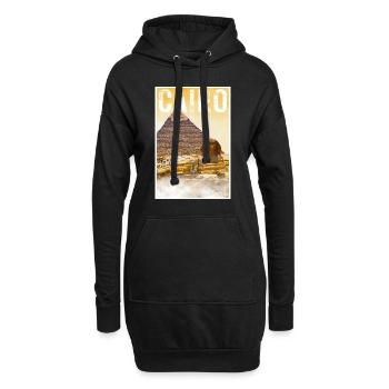 Kairo Vintage Reiseposter mit Pyramide und Sphinx - Hoodie-Kleid - Schwarz - Vorne