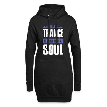 trance soul - Hoodie-Kleid - Schwarz - Vorne