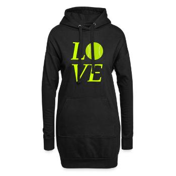 le tennis - Sweat-shirt à capuche long Femme - noir - Devant