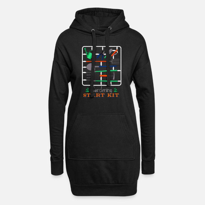 Garten Start Kit - Hoodie-Kleid - Schwarz