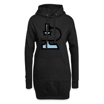 Labor Mikroskop - Hoodie-Kleid - Schwarz - Vorne