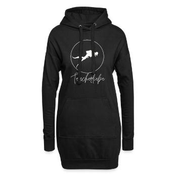 Taucherliebe - Tauchen, Wassersport, See - Hoodie-Kleid - Schwarz - Vorne