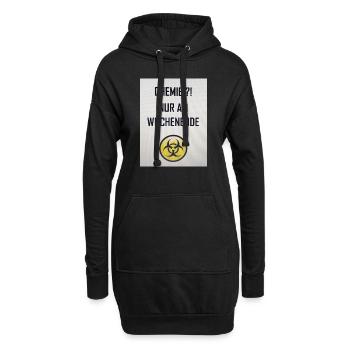 Chemie am Wochenende - Hoodie-Kleid - Schwarz - Vorne