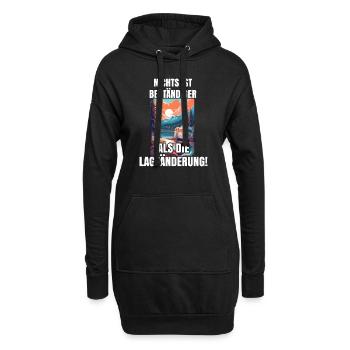 Lustiger Camper Spruch - Hoodie-Kleid - Schwarz - Vorne