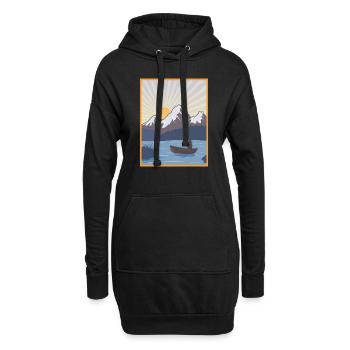 Wassersport - Hoodie-Kleid - Schwarz - Vorne