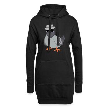 Cooles Taubendesign für Taubenliebhaber - Hoodie-Kleid - Schwarz - Vorne