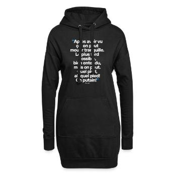 Citation célèbre commentateur / footballeur - Sweat-shirt à capuche long Femme - noir - Devant