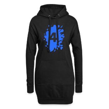 Klecks 4 - Hoodie-Kleid - Schwarz - Vorne