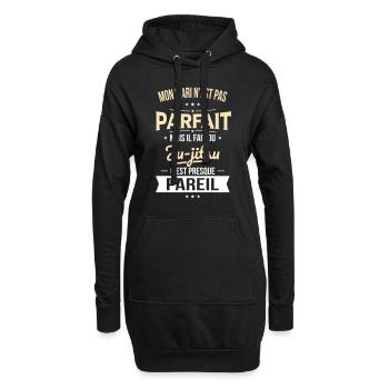 Mon mari pas parfait mais il fait du ju-jitsu - Sweat-shirt à capuche long Femme - noir - Devant