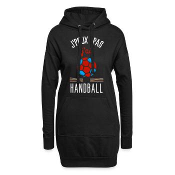J peux pas j ai handball - Sweat-shirt à capuche long Femme - noir - Devant