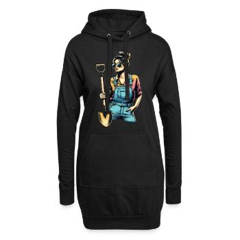 Garten Geschenk Gärtnerin Geburtstag Geschenk - Hoodie-Kleid - Schwarz - Vorne