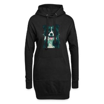 frontière Colli - Sweat-shirt à capuche long Femme - noir - Devant