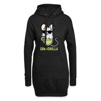 Chinchilla Gin Gin- - Hoodie-Kleid - Schwarz - Vorne