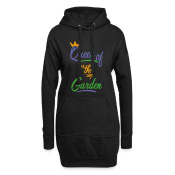 jardin - Sweat-shirt à capuche long Femme - noir - Devant