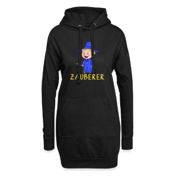 Magier - Zauberer - Hoodie-Kleid - Schwarz - Vorne