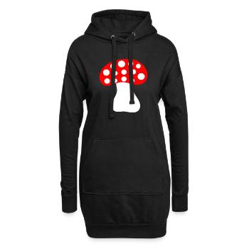 Toadstool, mushroom in the woods gift - Hoodie Dress - black - Front