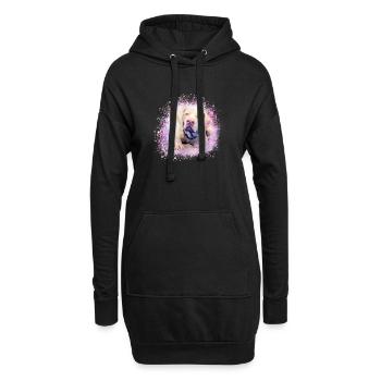 Catalburun, chien, graffiti, beige, peinture, boxer - Sweat-shirt à capuche long Femme - noir - Devant