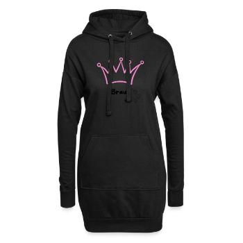 Team Braut 1 - Hoodie-Kleid - Schwarz - Vorne