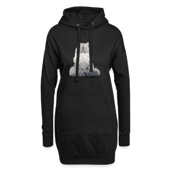 Perserkatze - Hoodie-Kleid - Schwarz - Vorne