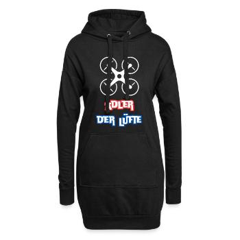 Adler der Lüfte - Hoodie-Kleid - Schwarz - Vorne