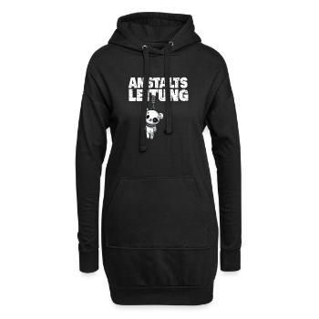 Anstaltsleitung Teddy - Hoodie-Kleid - Schwarz - Vorne