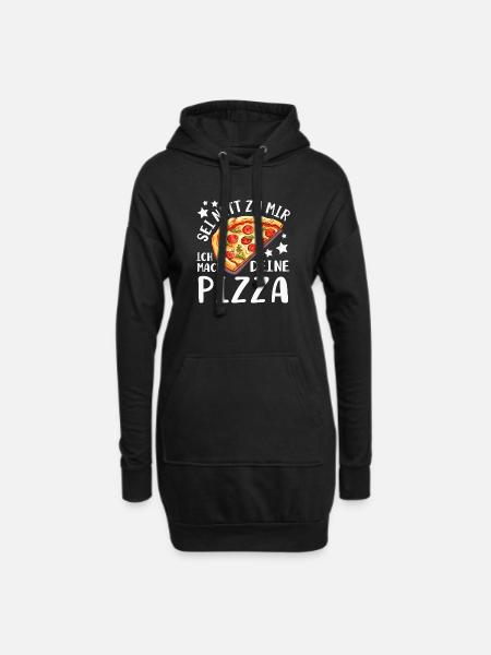 PIzza Bäcker Pizzaiolo - Hoodie-Kleid - Schwarz