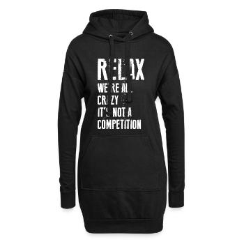 relax crazy mad - Hoodie Dress - black - Front