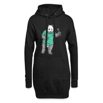 Panda Dart Dartpfeil - Sweat-shirt à capuche long Femme - noir - Devant
