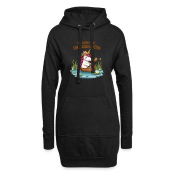 Excursion en canoë Licorne - Sweat-shirt à capuche long Femme - noir - Devant