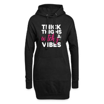 Witchy Vibes Magischer Hexen Style - Hoodie-Kleid - Schwarz - Vorne