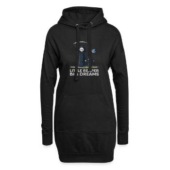 Little Reaper, Big Dreams | Grim Reaper & Sohn - Hoodie-Kleid - Schwarz - Vorne