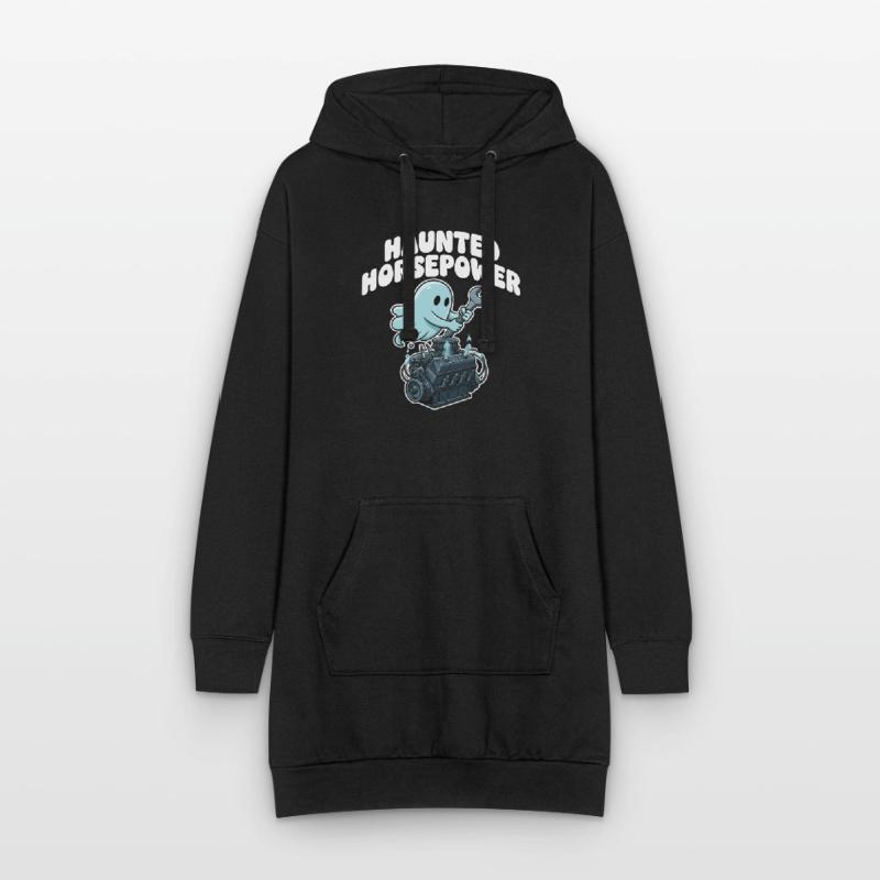 Ghost Engine Haunting Engine Cartoon Hoodie Dress