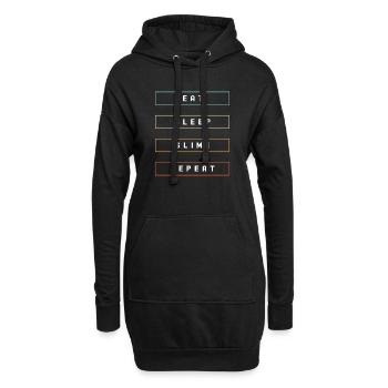 Slime Schleim Schleimig - Hoodie-Kleid - Schwarz - Vorne