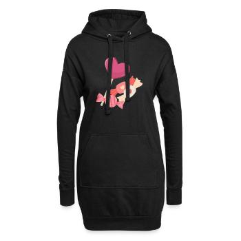 Bonbonherzen - Hoodie-Kleid - Schwarz - Vorne