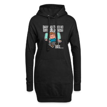 Un grognon du matin ? Tu te lèves tôt ou traînes ? - Sweat-shirt à capuche long Femme - noir - Devant