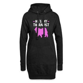 Therapie Therapeut Hund Therapiehund Hundetraining - Hoodie-Kleid - Schwarz - Vorne