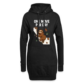 Faultier Bouldern: One Move Per Day Design - Hoodie-Kleid - Schwarz - Vorne