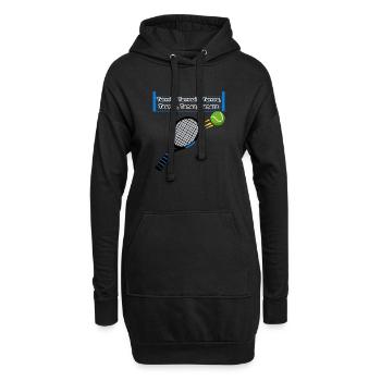 Etymologie: Tennis - Hoodie-Kleid - Schwarz - Vorne