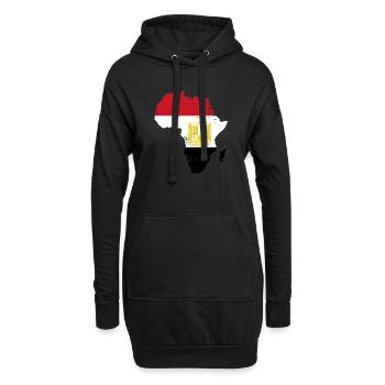 Ägypten_Flagge_Afrika_used - Hoodie-Kleid - Schwarz - Vorne