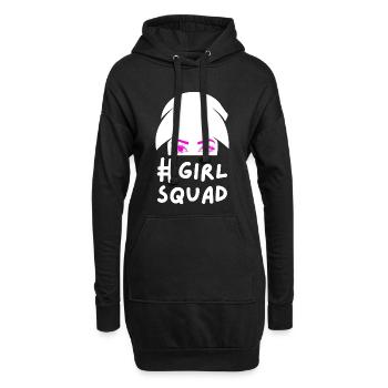 Girl Squad Pink Augen Frauen Party Geschenk - Hoodie-Kleid - Schwarz - Vorne