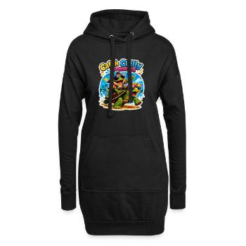 Urlaubs Vibes - Hoodie-Kleid - Schwarz - Vorne